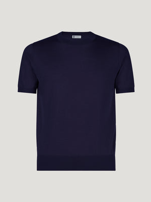 Navy Classic Cashmere & Silk T-Shirt