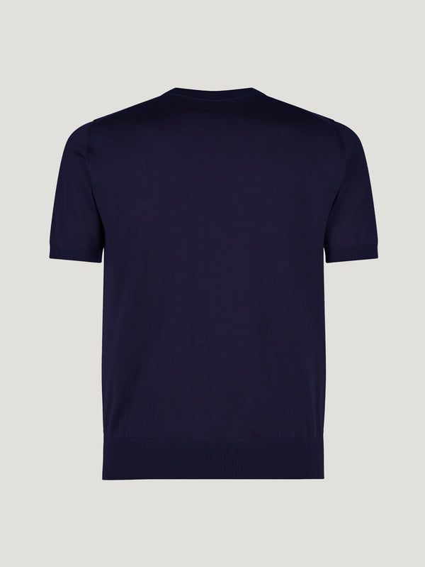 Navy Classic Cashmere & Silk T-Shirt