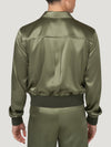 Khaki Silk Blouson Jacket