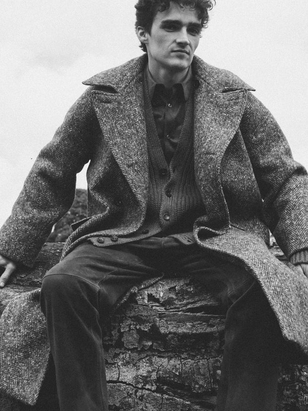 Loden Oversized Herringbone Coat Connolly Tweed Over Coat
