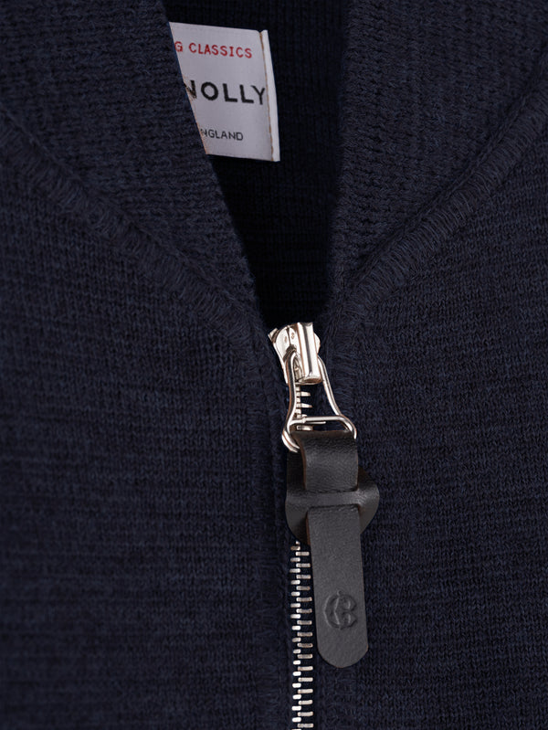 Connolly England | Navy Wool Long Sleeve Car Vest