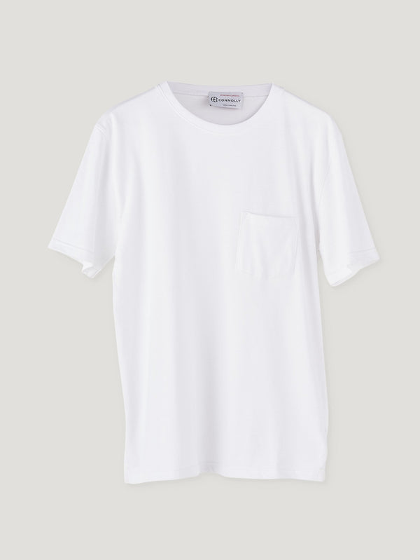 Connolly England | White Plain Pocket T-ShirtWhite Plain Pocket T-Shirt
