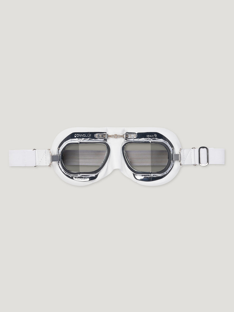 White CB Tinted Driving Goggles - Connolly