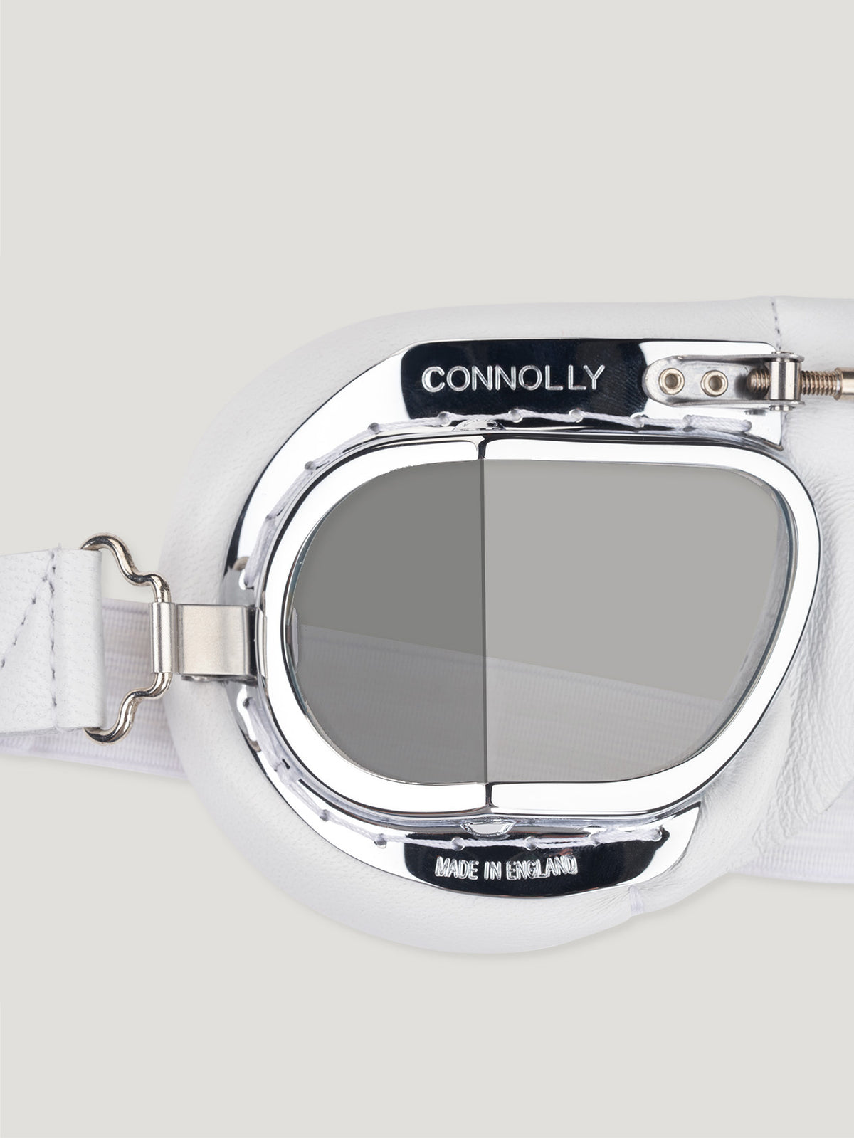 White CB Tinted Driving Goggles - Connolly