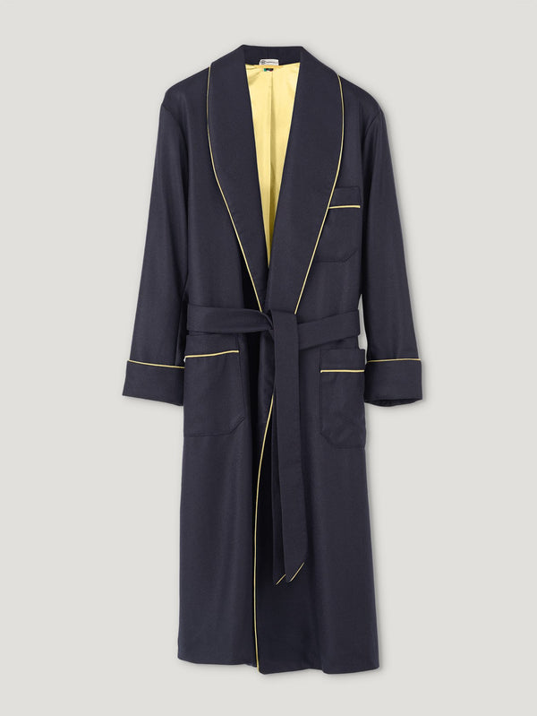 Connolly | Navy/Yellow Dressing Gown  Edit alt text