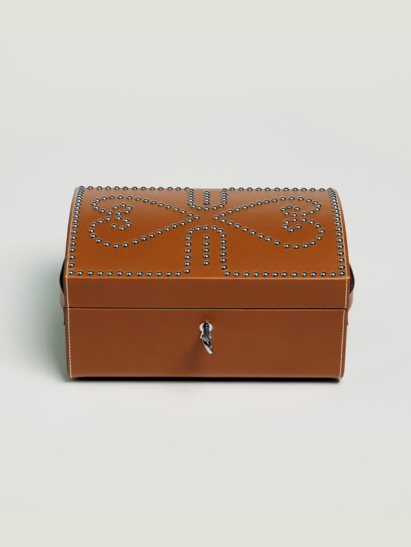 Connolly England | Tan Nomadic Chest with Silver Studs 1904