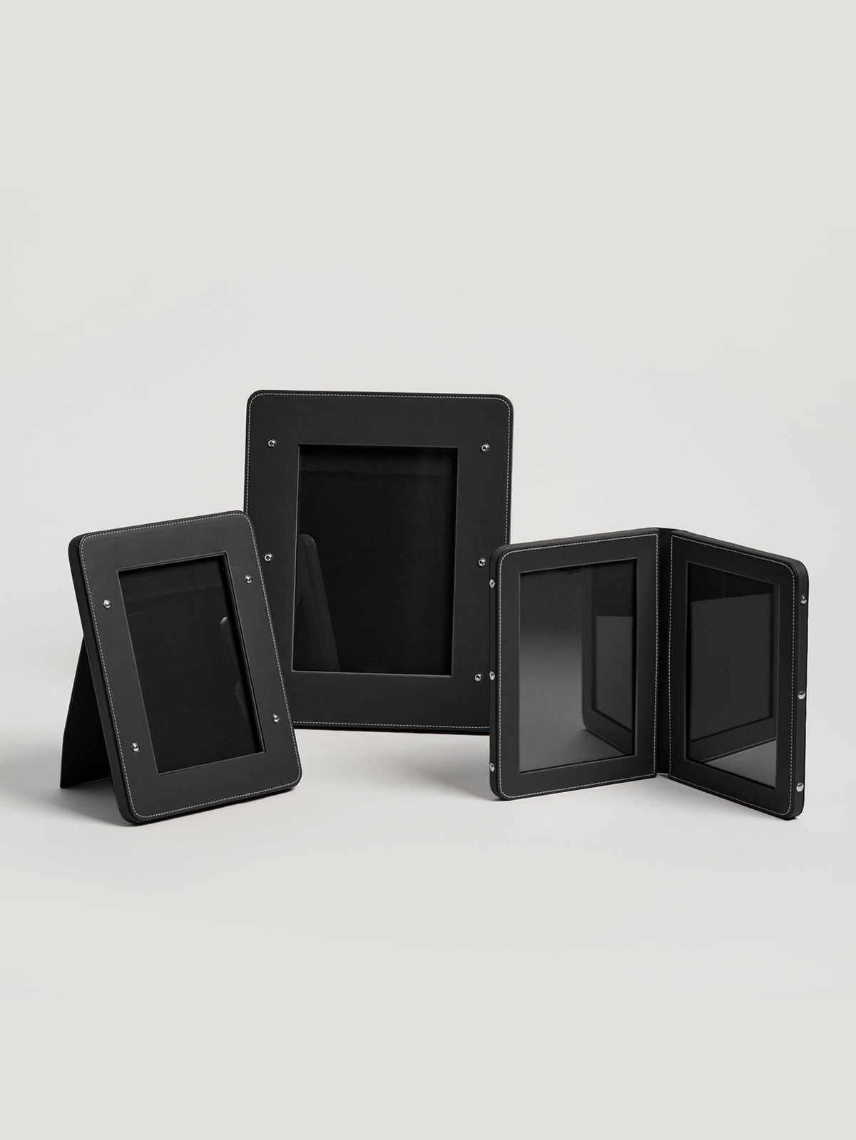 Connolly England | Black Leather Large Photo Frame