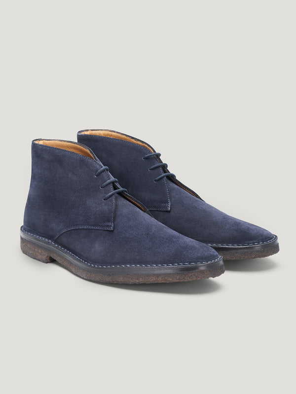 Navy Driving Boots