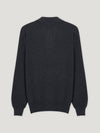 Anthracite Cashmere Open Collar Polo