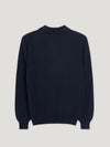 Navy Cashmere Open Collar Polo