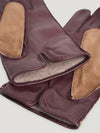 Burgundy/Brown Mens Bicolor Nappa Gloves