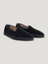 Black Velvet Slippers