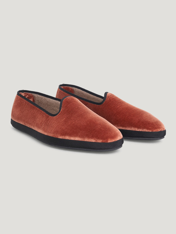 Brick Velvet Slippers