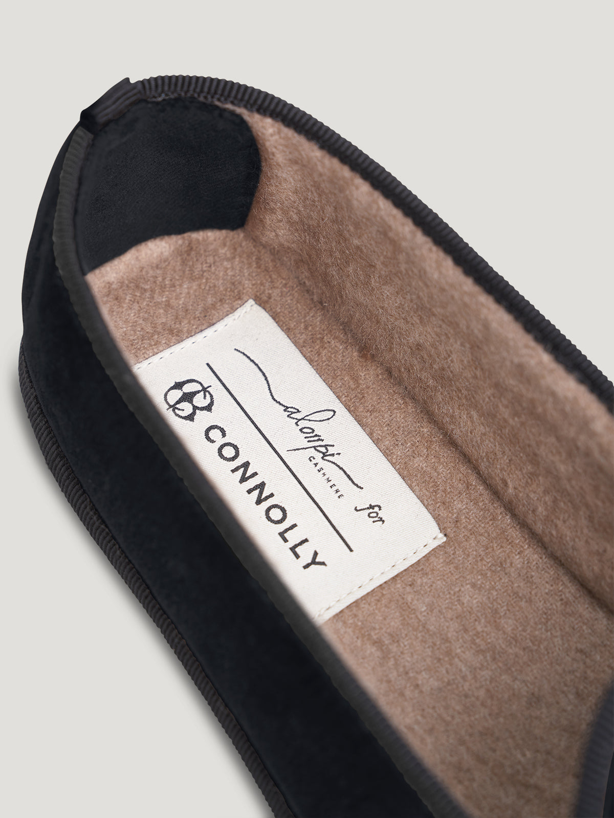 Black Velvet Slippers - Connolly