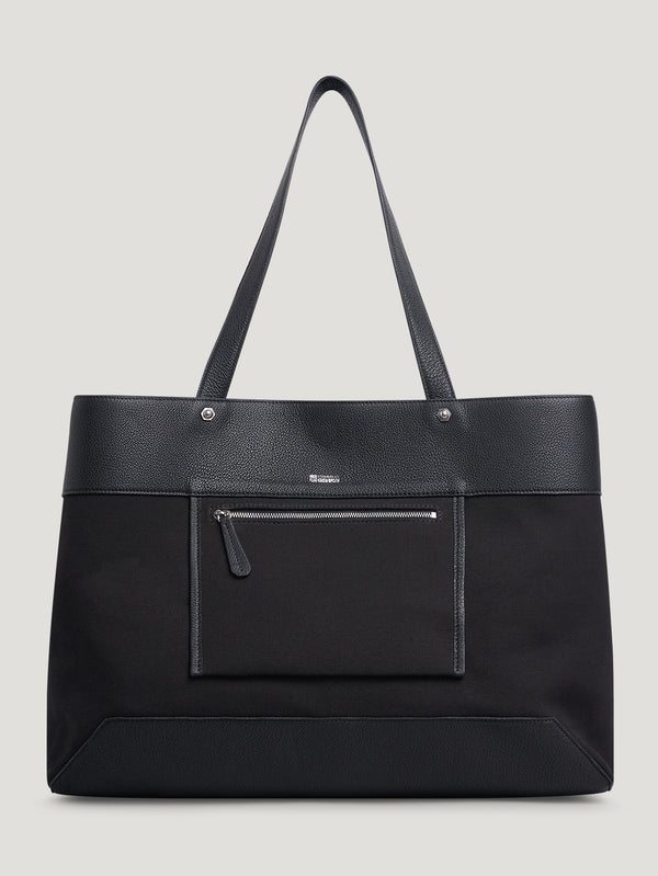 Black Pocket Tote