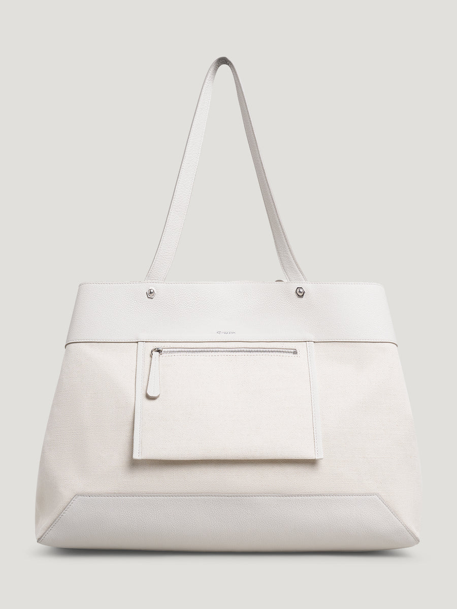 White Pocket Tote