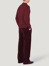 Burgundy Slouchy Cord Trousers