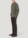 Loden Chunky Ribbed Art Cardi