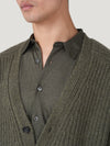 Loden Chunky Ribbed Art Cardi