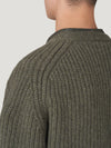Loden Chunky Ribbed Art Cardi