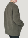 Loden Chunky Ribbed Art Cardi