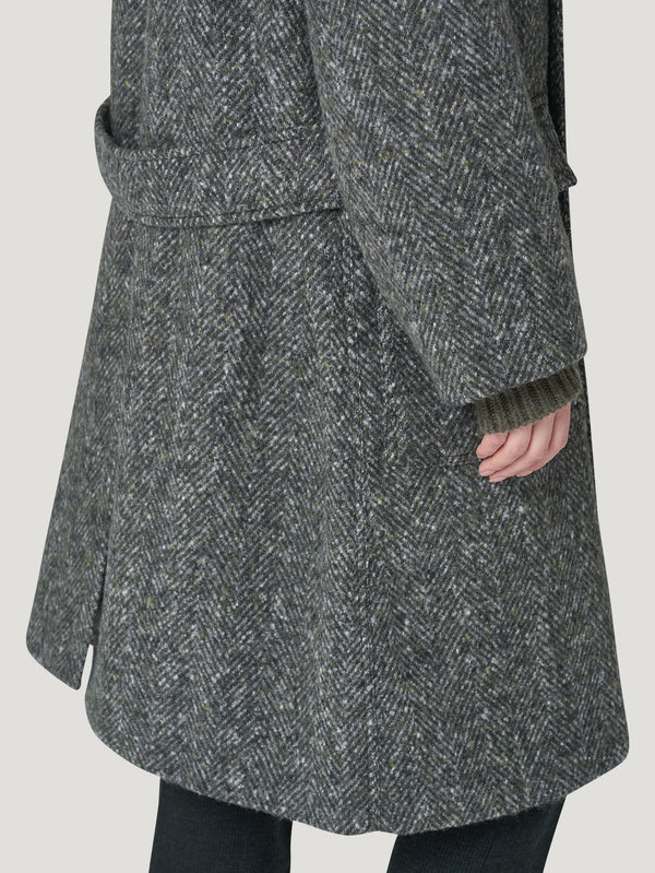 Loden Oversized Herringbone Coat