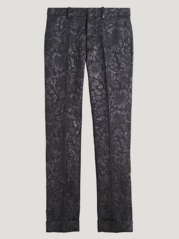 Black Brocade Trousers  Connolly Black Tie Evening Trousers