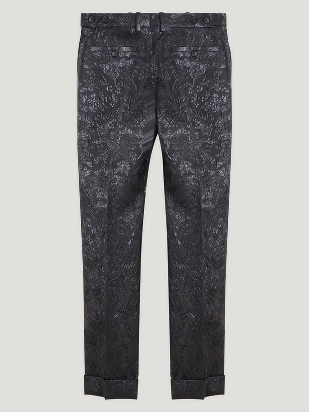 BLACK BROCADE BOYFRIEND TROUSERS – MARQUES ' ALMEIDA