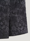 Black Brocade Midi Skirt