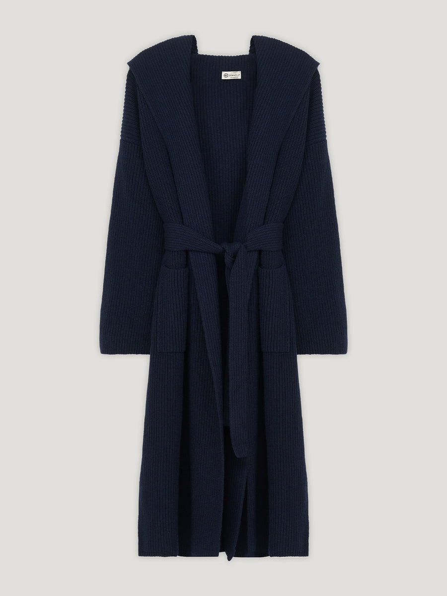 Connolly Navy Cashmere Robe de Chambre