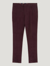 Connolly Burgundy Classic Fit Cashmere Cord Trousers