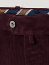 Connolly Burgundy Classic Fit Cashmere Cord Trousers