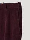 Connolly Burgundy Classic Fit Cashmere Cord Trousers