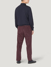 Connolly Burgundy Classic Fit Cashmere Cord Trousers