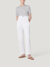 White Super High Waist Trousers