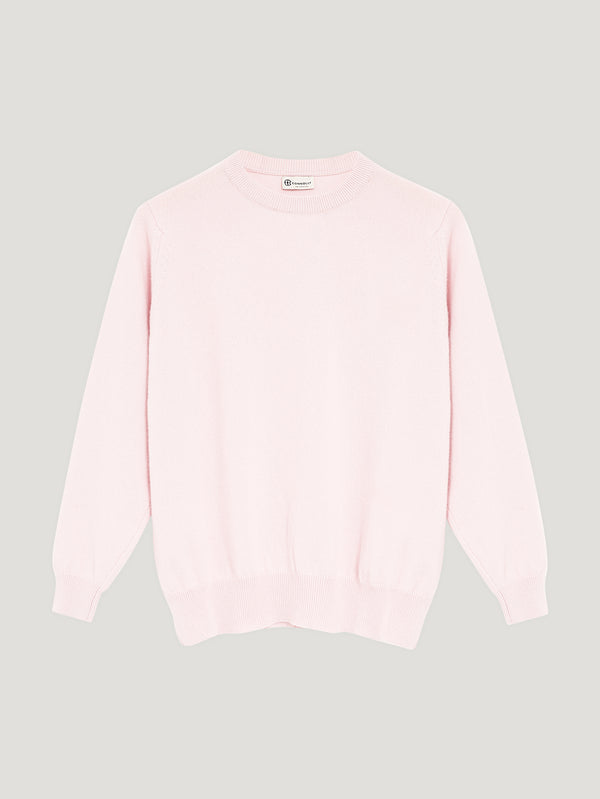 Connolly England | Pale Pink Heirloom Crew Neck