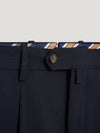 Navy Classic Fit Wool Trousers