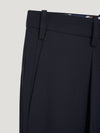 Navy Classic Fit Wool Trousers