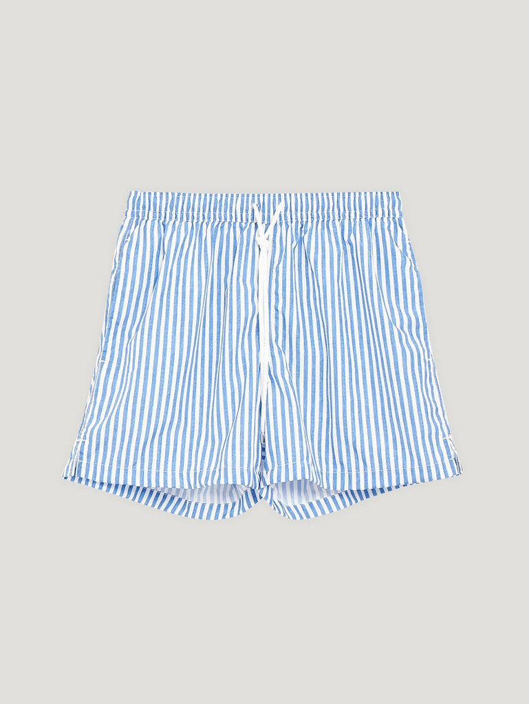 Blue/White Striped Swimming Trunks | Connolly Swimming Trunks