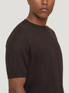 Connolly England | Dark Brown Classic Cashmere & Silk T-Shirt