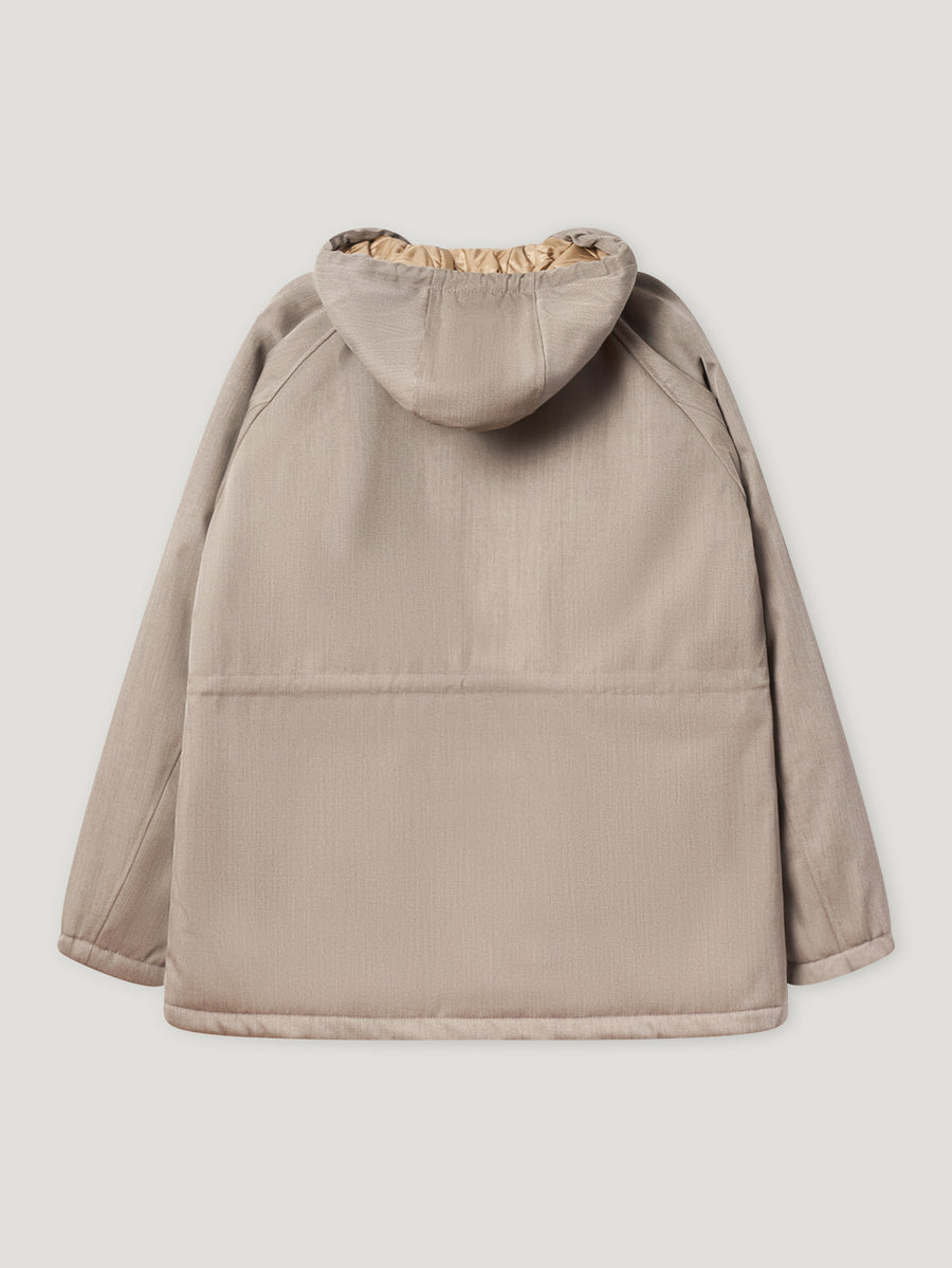 Beige Padded Parka Coat - Connolly