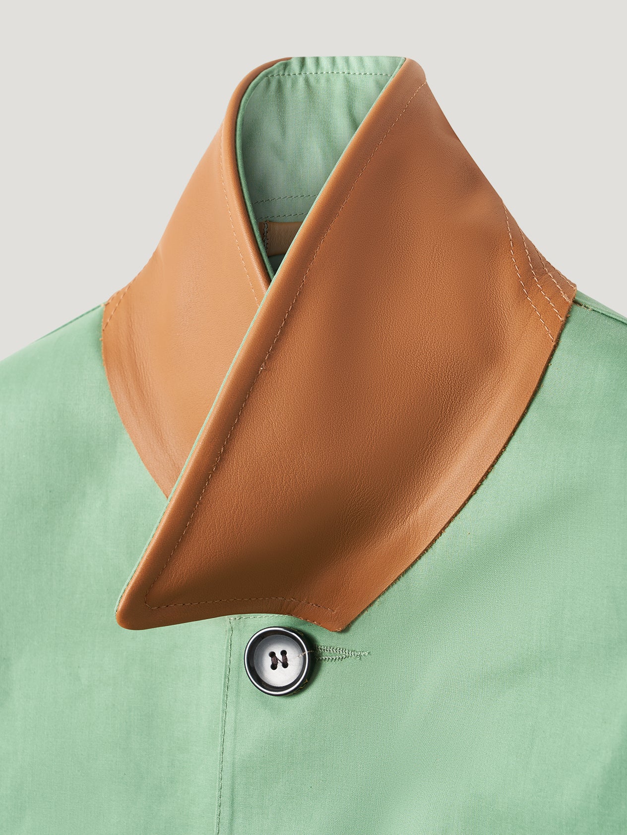 Green Gabbardine Poachers Coat | Connolly Mac Coat