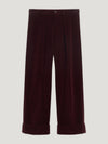 Burgundy Slouchy Cord Trousers