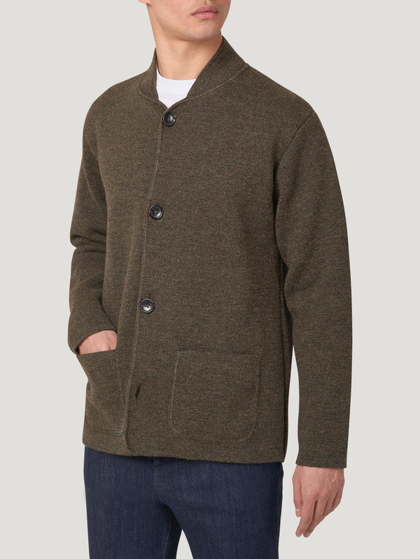 Khaki Single Breasted Driving Jacket