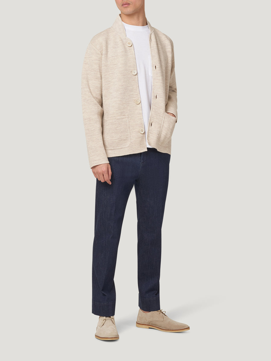 Natural Single Breasted Driving Jacket - Connolly