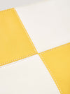 Yellow and White Large Circuit Pouch with Strap