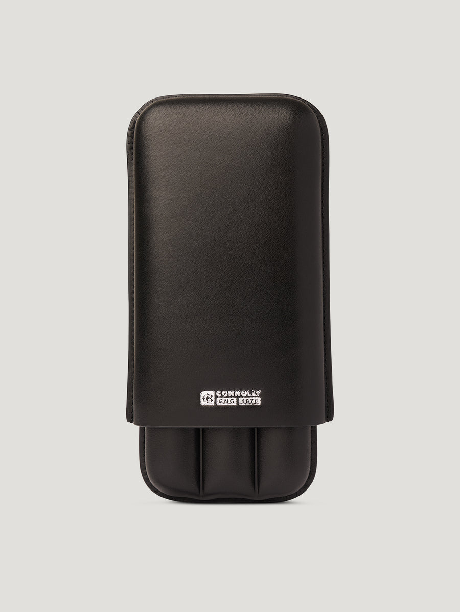 Black Connolly 3 Cigar Case - Connolly