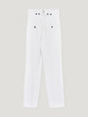 White Super High Waist Trousers