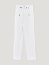 White Super High Waist Trousers