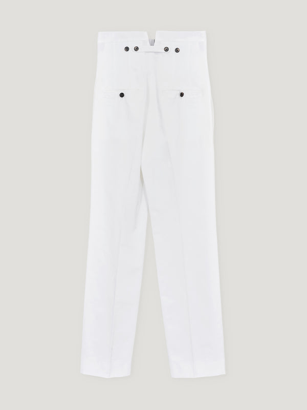 White Super High Waist Trousers